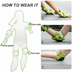 THSINDE M Grün Knieschützer Inliner Kinder Ellenbogenschoner Handgelenkschoner Schützer Set -Angebote Fliesenleger-Werkzeug Store 35467314 4