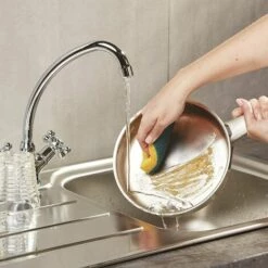 BRIDAY SPONTEX - Der Grüne Schwamm - 6 Grüne Kratzschwämme - Sparsam -Angebote Fliesenleger-Werkzeug Store 35534786 3