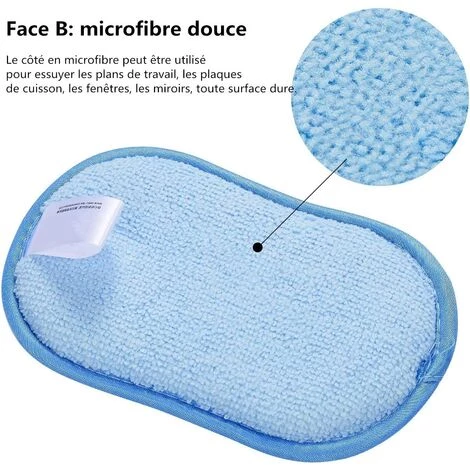 BRIDAY Waschbarer, Wiederverwendbarer, Waschbarer Schwamm-Set Von 8 + 2 Stück Geruchsneutraler Klebehaken Zum Reinigen Von Töpfen 3 BRIDAY Waschbarer, Wiederverwendbarer, Waschbarer Schwamm-Set Von 8 + 2 Stück Geruchsneutraler Klebehaken Zum Reinigen Von Töpfen – Bild 3