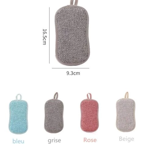 BRIDAY Waschbarer, Wiederverwendbarer, Waschbarer Schwamm-Set Von 8 + 2 Stück Geruchsneutraler Klebehaken Zum Reinigen Von Töpfen 4 BRIDAY Waschbarer, Wiederverwendbarer, Waschbarer Schwamm-Set Von 8 + 2 Stück Geruchsneutraler Klebehaken Zum Reinigen Von Töpfen – Bild 4