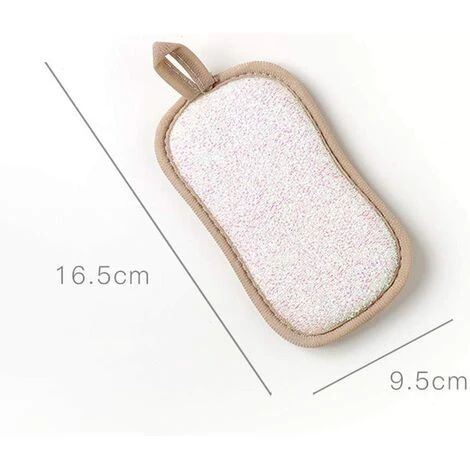 BRIDAY Waschbarer Geschirrschwamm, Antibakterieller Scheuerschwamm Aus Mikrofaser, Wiederverwendbare Pads & Agrave; Schwammschaber Für Antihaft-Pfannen-Töpfe Mit 4 Klebehaken (4 Stück Schwamm) 2 BRIDAY Waschbarer Geschirrschwamm, Antibakterieller Scheuerschwamm Aus Mikrofaser, Wiederverwendbare Pads & Agrave; Schwammschaber Für Antihaft-Pfannen-Töpfe Mit 4 Klebehaken (4 Stück Schwamm) – Bild 2