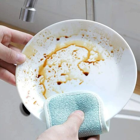 BRIDAY Waschbarer Geschirrschwamm, Antibakterieller Scheuerschwamm Aus Mikrofaser, Wiederverwendbare Pads & Agrave; Schwammschaber Für Antihaft-Pfannen-Töpfe Mit 4 Klebehaken (4 Stück Schwamm) 4 BRIDAY Waschbarer Geschirrschwamm, Antibakterieller Scheuerschwamm Aus Mikrofaser, Wiederverwendbare Pads & Agrave; Schwammschaber Für Antihaft-Pfannen-Töpfe Mit 4 Klebehaken (4 Stück Schwamm) – Bild 4