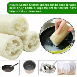 THSINDE 6 Stücke Luffa Schwamm, Natürliche Luffa Gurke Schwamm Entfernen Dead Skin Zur Bad Und Dusche -Angebote Fliesenleger-Werkzeug Store 35616690 5