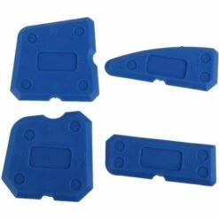 LITZEE 4-tlg. Glätteisen Dichtungen Dichtungswerkzeuge Silikon-Set Und Dichtungswerkzeuge Für Badezimmer Küche Und Dichtungen Silikon-Dichtungsmörtel-Entferner, Blau