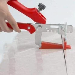 LITZEE Bodenfliesenzange, Wiederverwendbare Nivellierclips Keile Fliesen-Nivelliersystem Fliesen-Locator Keramikfliesen-Installations-Messwerkzeug Rot -Angebote Fliesenleger-Werkzeug Store 36236817 5