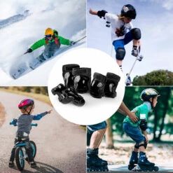 ASUPERMALL Knieschutzer Set 6 In 1 Protektoren Kit Knieschutzer Ellbogenschutzer Handgelenkschutzer Schutzausrustung Set Sicherheitsschutzpolster Fur Skateboard Radfahren Reiten,Modell:M Schwarz & Rot -Angebote Fliesenleger-Werkzeug Store 36356899 4