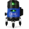 HAPPYSHOPPING Berührte Tasten Multifunktionaler 3 Grüner Liniennivellierer 360-Grad-selbstnivellierendes Laser-Niveaumessgerät,EU-Stecker