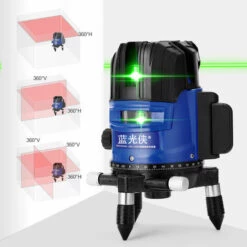 HAPPYSHOPPING Berührte Tasten Multifunktionaler 3 Grüner Liniennivellierer 360-Grad-selbstnivellierendes Laser-Niveaumessgerät,EU-Stecker -Angebote Fliesenleger-Werkzeug Store 36370666 3