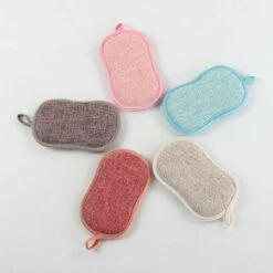 THSINDE Geschirrschwamm Waschbar Antibakterielle Mikrofaser Wiederverwendbarer Doppelschwamm Doppelschwamm Scheuerschwämme Für Antihaft-Pfannen Töpfe Töpfe (4 Stück Schwamm) -Angebote Fliesenleger-Werkzeug Store 36489968 3