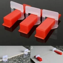 MOHOO Tile Leveling-System 200 100 Clips / 100 Wedges Plastic Spacers Tile Tools (weiß, 50PCS Wedges) -Angebote Fliesenleger-Werkzeug Store 36863938 4