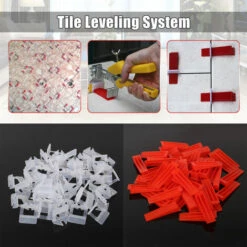 MOHOO Tile Leveling-System 200 100 Clips / 100 Wedges Plastic Spacers Tile Tools (weiß, 50PCS Wedges) -Angebote Fliesenleger-Werkzeug Store 36863938 5