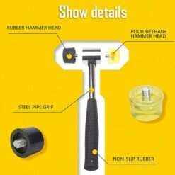 BETTERLIFE Gummihammer, Gummihammer Mit Doppelseitigem Werkzeug Für DIY-Projekte, Handwerk, Kabinettmeister -Angebote Fliesenleger-Werkzeug Store 37325571 4