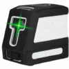 HAPPYSHOPPING Selbstnivellierender, Grüner 2-Linien-Laser Professioneller Horizontaler Und Vertikaler Kreuzlinien-Nivellierungslaser-Kit Mit Wählbaren Laserlinien Und Vertikaler Strahlverteilung,Ohne Bracket, Weiss