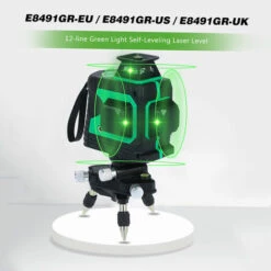 HAPPYSHOPPING Grüner Laserstrahl-Niveaumesser Touch Control Laser Level Professioneller Linienlaser 12-Linien Grünes Licht Selbstnivellierendes Laser-Niveaumessgerät Kreuzlinien-Laser-Laser-Nivellierer Mit Schwenkbarer Basis,EU-Stecker, Grün -Angebote Fliesenleger-Werkzeug Store 37410003 3