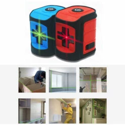 HAPPYSHOPPING Mini Tragbares Horizontales Vertikales Kreuzen Zwei-Linien-Laser-Füllstandsmessgerät Wasserdicht Sturzsicher Staubdicht Automatisches Linienkalibrierungsinstrument,Grün - Grün -Angebote Fliesenleger-Werkzeug Store 37414051 4
