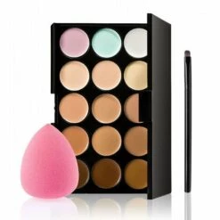 ASUPERMALL 15 Farben Camouflage Concealer Palette Professional Contour Eyeshadow Face Cream Makeup Foundation Kit Mit Sponge Puff & Makeup Brush -Angebote Fliesenleger-Werkzeug Store 37628165 4