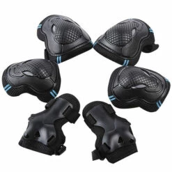 ASUPERMALL Knieschutzer Set 6 Protektoren Kit Knieschutzer Ellbogenschutzer Handgelenkschutzer Schutzausrustung Set Sicherheitsschutzpolster Fur Skateboard Radfahren Reiten