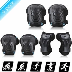 ASUPERMALL Knieschutzer Set 6 Protektoren Kit Knieschutzer Ellbogenschutzer Handgelenkschutzer Schutzausrustung Set Sicherheitsschutzpolster Fur Skateboard Radfahren Reiten -Angebote Fliesenleger-Werkzeug Store 37644246 3