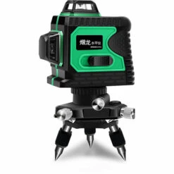 DONTODENT 1 Stück Laser-Wasserwaagen,360 Selbstabgleichende Grüne Laser-Wasserwaage Kreuzlaser,3D 8-Linien-grüner Strahl,IP 54-Linie Vertikale Und Horizontale Laserlinie (mit 2 Stück Batterie)