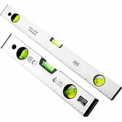 DONTODENT 40 Cm Wasserwaage,Magnetische Wasserwaage Mit 3 High Visibility Vials Aluminiumkörper,Robuste Endkappen Für Horizontal Vertikal Und 45°,Genauigkeit +/- 0,3 Mm - Integriertes Lineal