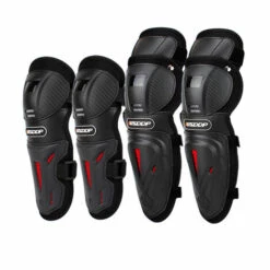 HAPPYSHOP 4Pcs Erwachsene Knieschützer Ellenbogenschützer Einstellbare Kniekappenschützer Protektor Ellenbogenpanzerung Für Motorrad Radfahren Racing