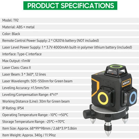 KKmoon 3 X 360 ° Gruner Laser Beam Level Meter Laser Level Professional 12 Linien Laser Level Meter Grunes Licht Selbstnivellierender Laser Level Kreuzlinienlaser Mit Drehfuß 5 KKmoon 3 X 360 ° Gruner Laser Beam Level Meter Laser Level Professional 12 Linien Laser Level Meter Grunes Licht Selbstnivellierender Laser Level Kreuzlinienlaser Mit Drehfuß – Bild 5
