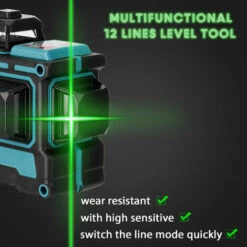 KKmoon Multifunktionales 3D 12-Linien-Laser-Nivellierwerkzeug Vertikale Horizontale Linien Mit Selbstnivellierungsfunktion -Angebote Fliesenleger-Werkzeug Store 38894954 5