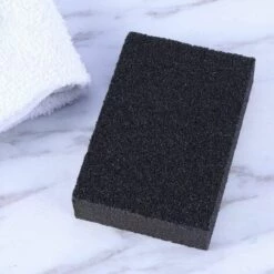 BARES 5 Stück Korund Nano Reinigungsschwamm Scheuern Zum Scheuern Der Küche Badezimmer Töpfe Pfannen & Spülbecken Geschirr & Schwamm (Schwarz) -Angebote Fliesenleger-Werkzeug Store 39124148 5