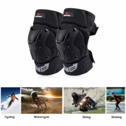 WOSAWE 1 Paar Radfahren Kniebandage Fahrrad MTB Fahrrad Motorrad Reiten Kniestütze Schutzpolster Schutz Outdoor Sports Radfahren Knieschützer Gear,Stil 1 - Kniestütze -Angebote Fliesenleger-Werkzeug Store 39573716 4