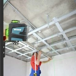 Kreuzlinienlaser, WESCO 2X 360° Kreuzlinienlaser Grün, 3D 8 Linien Selbstnivellierendes Linienlaser, Laser Level Mit Manueller Und Automatischer Modus, Inkl. Lithiumbatterie Und Magnethalterung -Angebote Fliesenleger-Werkzeug Store 39582506 5