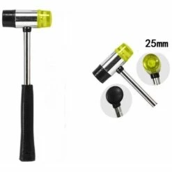 BARES 25mm Doppelkopf-Gummi-Juwelier-Metallhammer, Vielseitig, Doppelseitig Und Leicht, Ist Perfekt Für DIY-Projekte