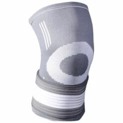 BETTERLIFE EINSTELLBARE Knieorthese (1 Einheit) – Knieschützer Für Fitnessstudio, Sport, Bodybuilding – Leicht, Elastisch Und Atmungsaktiv – Farbe Grau (Größe S)