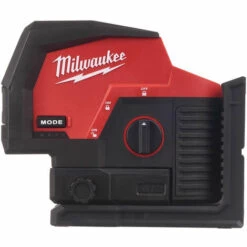 Milwaukee Kreuzlinienlaser Mit Lotfunktion M12 CLLP-0C, Nivellierung, Grüne Laserstrahlen - 12V