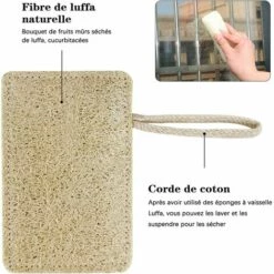 SUN FLOWERDE 6PCS Luffa-Schwamm Wiederverwendbare Waschbare Geschirrschwämme Mit Stecker -Angebote Fliesenleger-Werkzeug Store 40131680 3