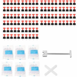 MANTA 702pcs T-Typ-Ebenen-Abstandshalter Für Wand-Fliesen-Nivelliersystem Tile-Leveler-Locator-Abstandshalter-Klemme