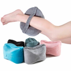 ASUPERMALL Memory Foam Kniekissen Waschbare Abdeckung Gummiband Beinkissen Fur Schwangerschaft Bein Huftschmerzen Schlaf Rest Yoga Fußkissen,Blau