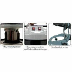 Leman - Aspirateur Inox Eau Et Poussières 70L 1250W + Accessoires - ASP701 -Angebote Fliesenleger-Werkzeug Store 40986899 2