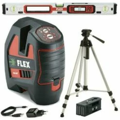 Flex Kreuzlinien-Laser ALC 3/1-G Inkl. Stativ LKS65-170 F 1/2 + Digitale Wasserwaage ADL60-P (497282
