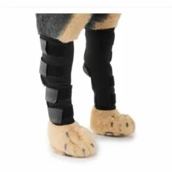 TRIOMPHE Haustier Knieschoner Mit Stützstangen Hundebeinschützer Hundebeine Haustierschutz Hundechirurgie Verletzungsschutz (Schwarz S)