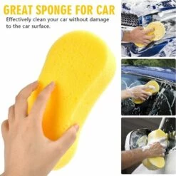 TRIOMPHE 3 Stück Autowaschschwamm, Zufällige Farbe Haltbarer Und Super Saugfähiger Autowaschschwamm, Autoreinigungsschwamm, Ideal Für Autowäsche, Küche, Bad Und Fensterreinigung -Angebote Fliesenleger-Werkzeug Store 41676710 3
