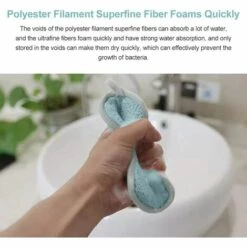 TRIOMPHE 4er-Pack Geschirrschwämme, Mikrofaser-Schwammschwämme, Doppelschwamm Für Antihaftbeschichtete Pfannen, Wiederverwendbare Küchenschwammpads, Antibakterieller Schwamm -Angebote Fliesenleger-Werkzeug Store 41677273 3