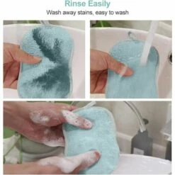 TRIOMPHE 4er-Pack Geschirrschwämme, Mikrofaser-Schwammschwämme, Doppelschwamm Für Antihaftbeschichtete Pfannen, Wiederverwendbare Küchenschwammpads, Antibakterieller Schwamm -Angebote Fliesenleger-Werkzeug Store 41677273 4