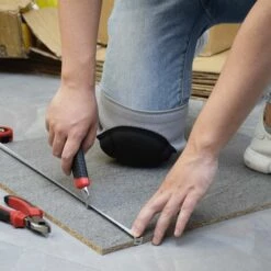 TRIOMPHE Knieschützer Garten Und Haushalt, Knieschützer Mit Leichtem EVA-Schaumpolster, Weiches Innenfutter, Einfache Passform Mit Verstellbaren Trägern, Graue Beingröße 41-50cm -Angebote Fliesenleger-Werkzeug Store 41677625 5