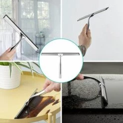 TRIOMPHE TRIO Duschabzieher Glasabzieher Edelstahl Duschabzieher Mit Wandhalterung Kein Bohren Für Badezimmer, Spiegel, Autofenster, Küchen, Fliesen 8 TRIOMPHE TRIO Duschabzieher Glasabzieher Edelstahl Duschabzieher Mit Wandhalterung Kein Bohren Für Badezimmer, Spiegel, Autofenster, Küchen, Fliesen -Angebote Fliesenleger-Werkzeug Store 41680128 4