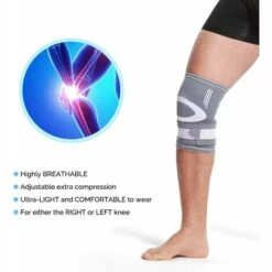 TRIOMPHE ADJUSTABLE TRIP Knieorthese (1 Einheit) – Knieschützer Für Fitnessstudio, Sport, Bodybuilding – Leicht, Elastisch Und Atmungsaktiv – Farbe Grau (Größe S) -Angebote Fliesenleger-Werkzeug Store 41680520 4