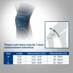 TRIOMPHE TRIP Verbesserte Knieorthese Mit Silikongelpolster Und Seitlichen Stabilisatoren Für Verbesserte Kompression Und Stabilisierung Bei Sport, Schmerzen, Arthritis, Meniskus, Single Blue, XL -Angebote Fliesenleger-Werkzeug Store 41680607 5