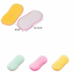 TRIOMPHE TRIO Antibakterielle Mikrofaser-Schwamm-Scheuerschwamm Doppelschwamm Für Nicht Scheuernde Schwämme, Ideal Für 3-teilige Antihaft-Pfannen -Angebote Fliesenleger-Werkzeug Store 41681006 4