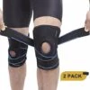 TRIOMPHE Neopren Knieorthese, Patella Und Ligament Knieorthese, Kniestütze Knieorthese Mit Offenem Patellastabilisatorring Für Sport, Laufen （2 Stück）