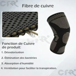 TRIOMPHE Sport-Knieschoner, Kupferfaser-Kompressionsknieschoner Für Basketball, Fußball, Badminton, Tennis, Laufen, Laufen (S) -Angebote Fliesenleger-Werkzeug Store 41681439 4