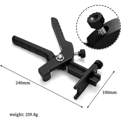 TRIOMPHE Fliesenverlegewerkzeuge - Einstellbare Zange Heavy Duty Black Floor Tracking Nivelliersystem Installationswerkzeuge Fliesen 4 TRIOMPHE Fliesenverlegewerkzeuge - Einstellbare Zange Heavy Duty Black Floor Tracking Nivelliersystem Installationswerkzeuge Fliesen – Bild 4